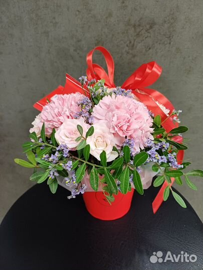 Цветы в корзинках,сумочках,коробочках