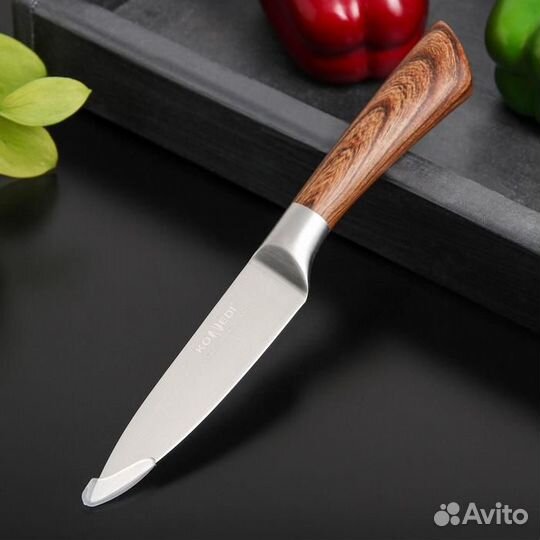 Нож кухонный Доляна Forest, овощной, лезвие 9,5 см