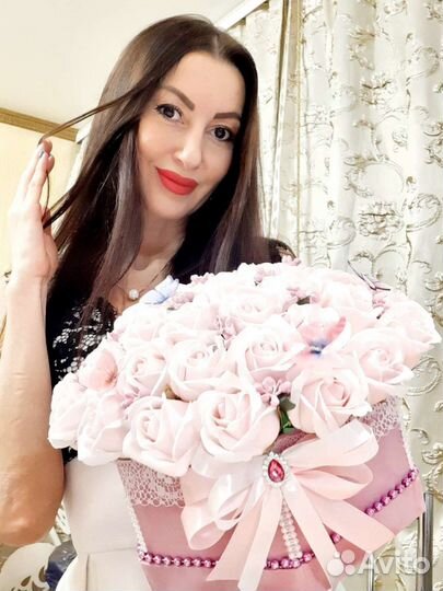 Букет из мыльных роз