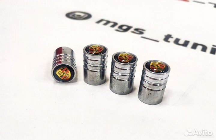 Колпачки на ниппели Porsche Хром