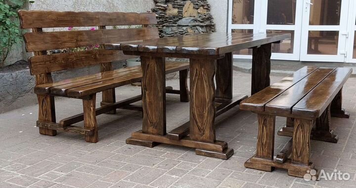 Комплект мебели Стол, Скамья, Лавка