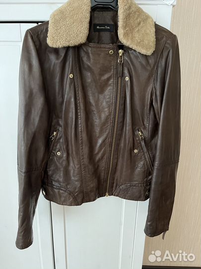 Кожаная куртка Massimo dutti