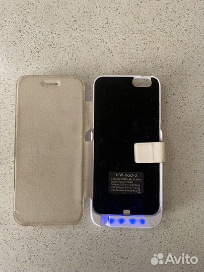 Аккумулятор-чехол на iPhone 6/8 с внешним USB