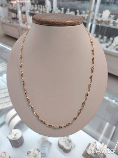 Колье из золота с фианитами 585 проба 14,8гр 50р