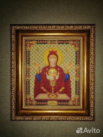Икона бисером ручной работы