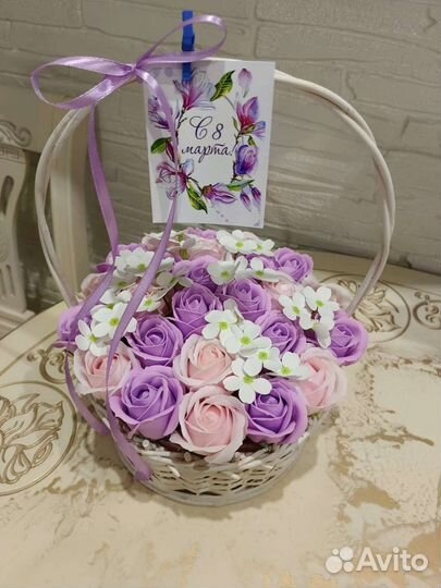 Букет из мыльных роз