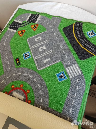 Игровой детский ковер IKEA с дорогами 75*133