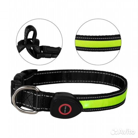 Ошейник светодиодный собачий