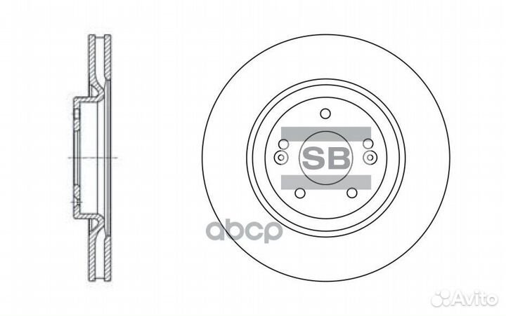 Диск тормозной SD1070 (51712-2T000) SD1070 Sang
