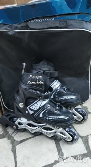 Роликовые коньки раздвижные размер 30-34