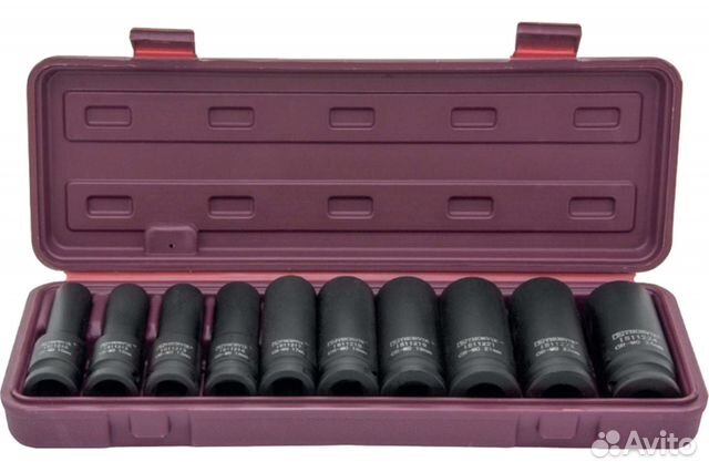 Набор головок ударных 1/2 10-24мм thorvik