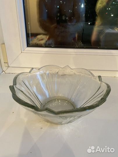 Ваза для фруктов стекло СССР