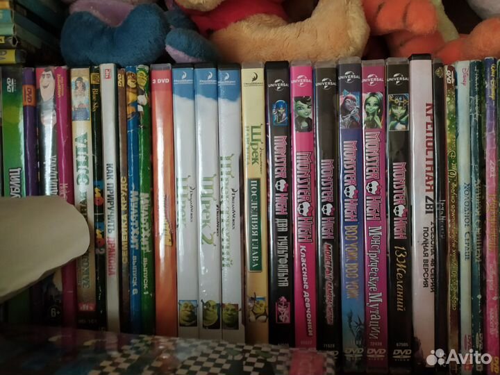 DVD диск / Дисней, мультфильмы, фильмы 109 штук