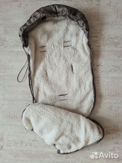 Зимний конверт в коляску на овчине