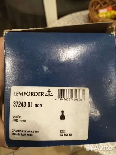 Toyota Camry 70 шаровая Lemforder 37243 01