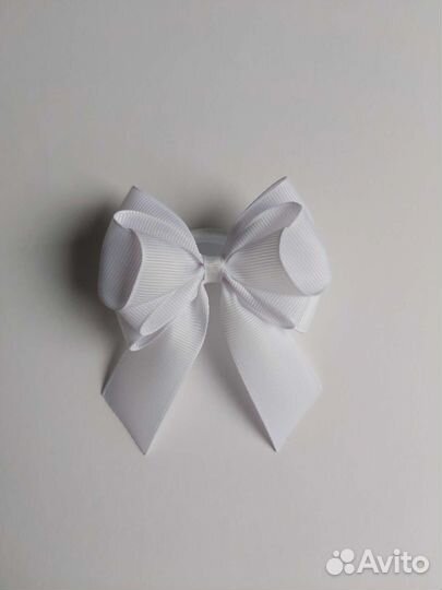 Банты для волос белые школьные