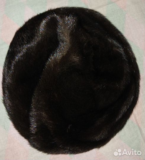 Шапка кремовая норка 56 размер