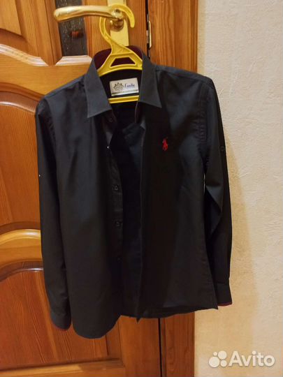 Черная рубашка размер 128