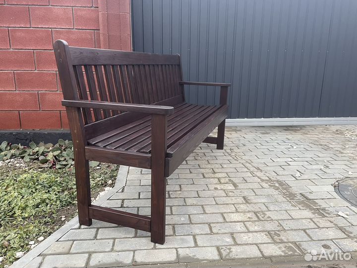 Скамейка деревянная садовая. Английский стиль