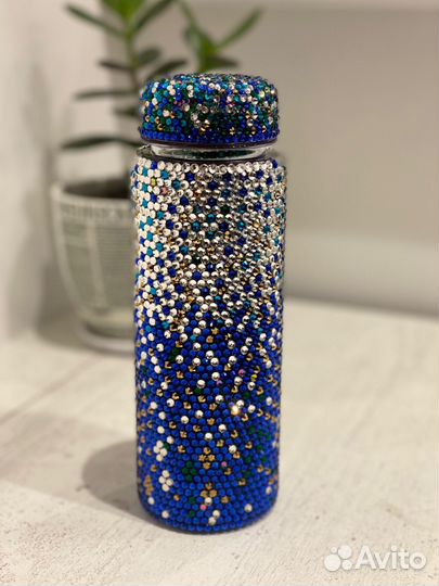 Бутылка для воды из страз