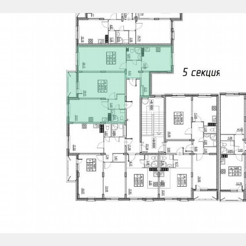 1-к. квартира, 42,4 м², 4/4 эт.