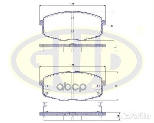 Колодки пер HYU I30/KIA carens/ceed 1.4-2.0/1.6