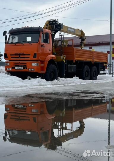 Аренда и услуги манипулятора-вездехода, стрела 10 т, 21 м, борт 13.5 т, 6.2 м