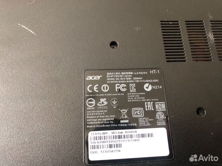 Ноутбук Acer E5 571G