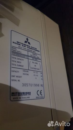 Внутренний блок кондиционера mitsubishi