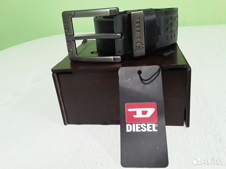 Ремень diezel телячья кожа, мужской