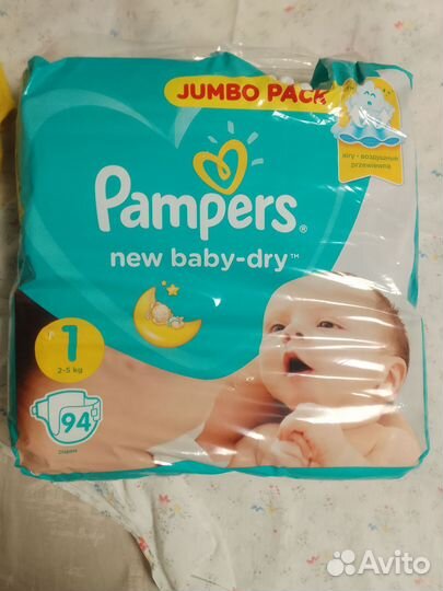 Подгузники pampers new baby-dry 1(86 штук)