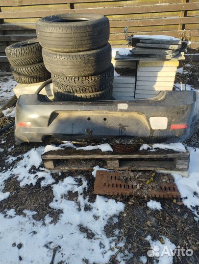 Задний бампер на renault logan 1