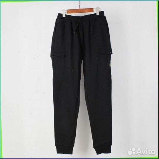 Спортивные широкие штаны карго Stone Island (Лучшее качество)