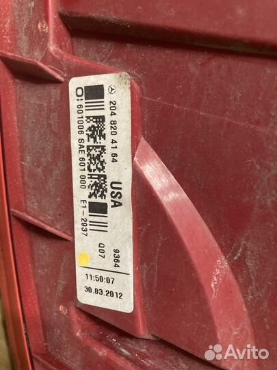 Фары задние оригинальные на мерседес с класс