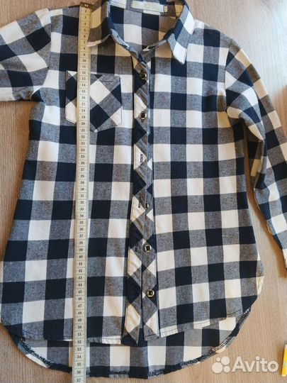Рубашка в клетку для девочки