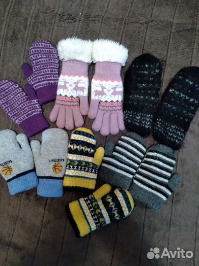 Перчатки варежки детские от 9мес.до 6 лет