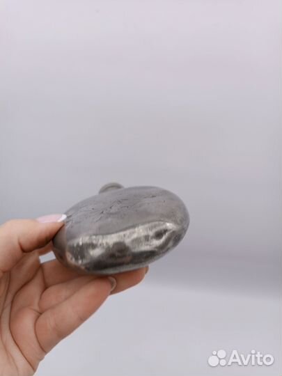 Фляга фляжка пузырек металл серебрение антиква