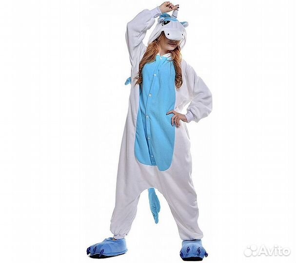 Кигуруми FunFur Единорог Голубой S