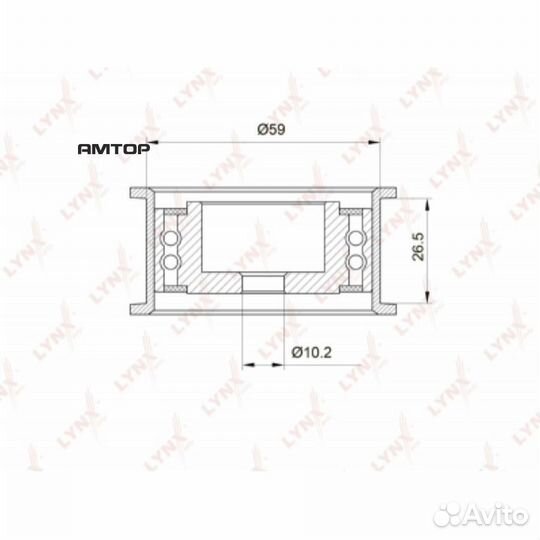 Lynxauto PB3002 Ролик обводной ремня грм