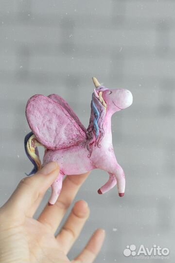 Ватная игрушка Единорог