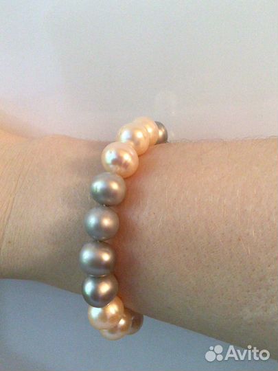 Жемчуг натуральный бусы браслет