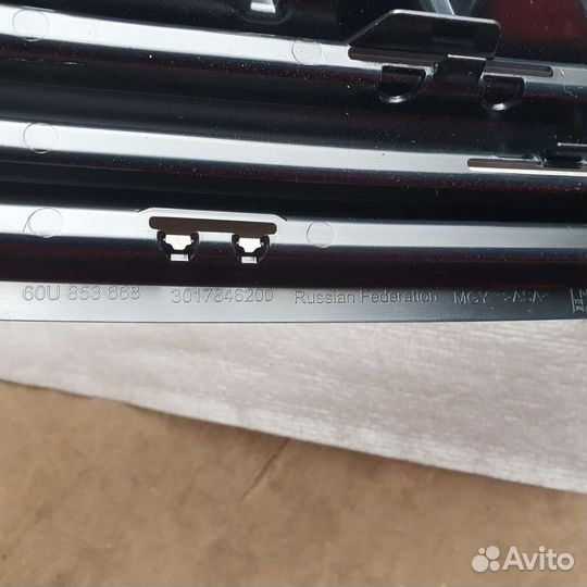 Оригинал Решетка молдинг хром шкода рапид 2 2020