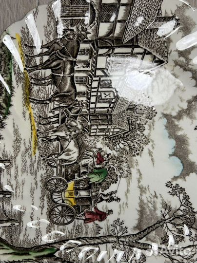 Тарелка сервировочная 25см Англия myott “Почта”