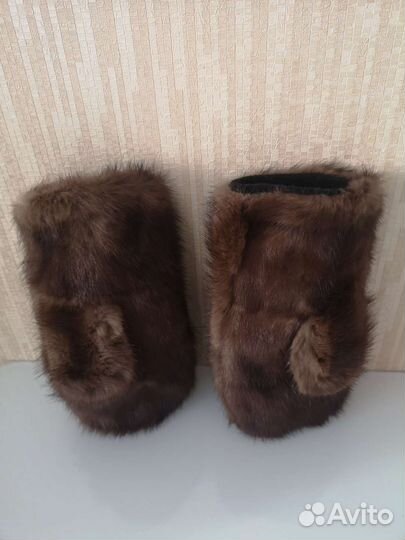 Варежки меховые женские, размер 7.7,5