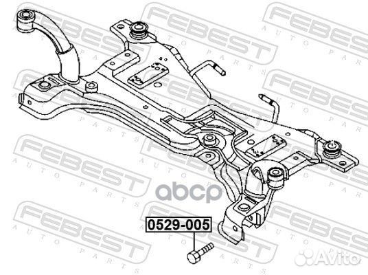 Болт крепления подвески 0529-005 Febest