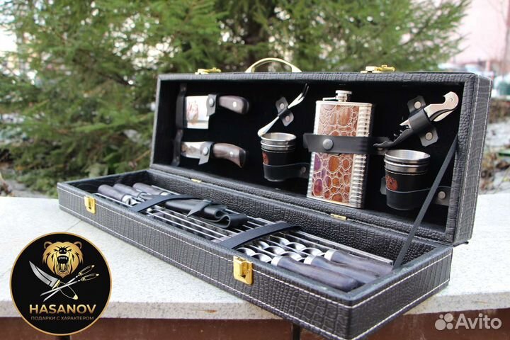 Набор шампуров подарочный