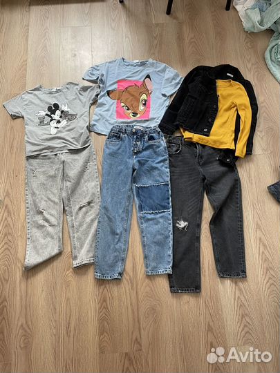 Джинсы zara 140, вещи для девочки zara 134-140