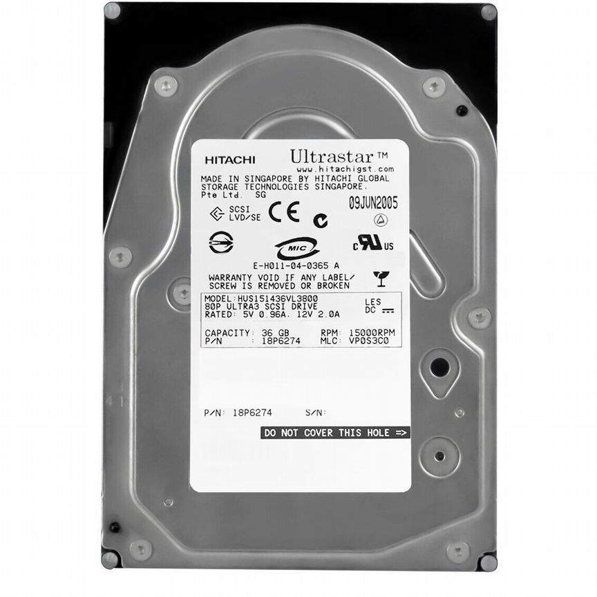 [HUS151436VL3800] Жесткий Диск Hitachi 36gb Scsi 3.5 Hus151436vl3800