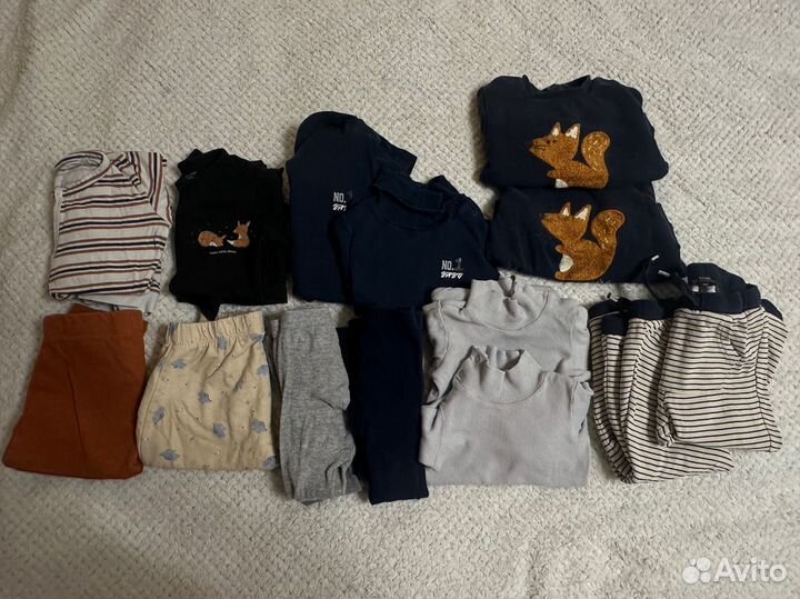 Вещи пакетом для мальчиков 80-86 двойни/близнецы