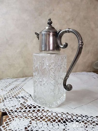 Графин хрустальный посеребрение